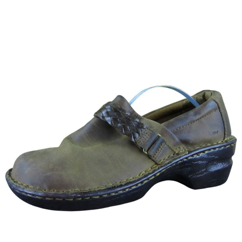 B.O.C. Comfort Shoes Clogs Women's Brown Leather Slip-On‎ Size 9M Casual